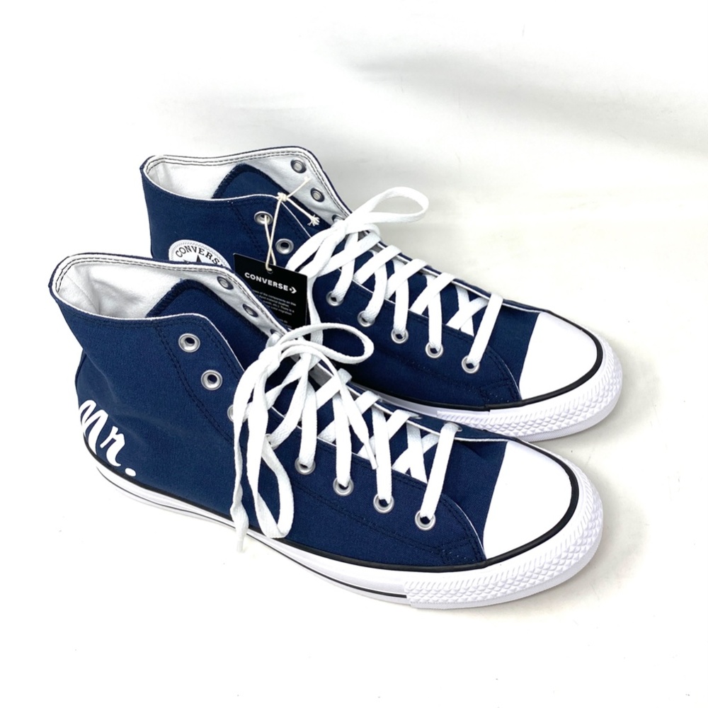 Converse Chuck Taylor High Wedding Blue Canvas Men’s Sneaker Custom 171212C-BUWT - Picture 7 of 10